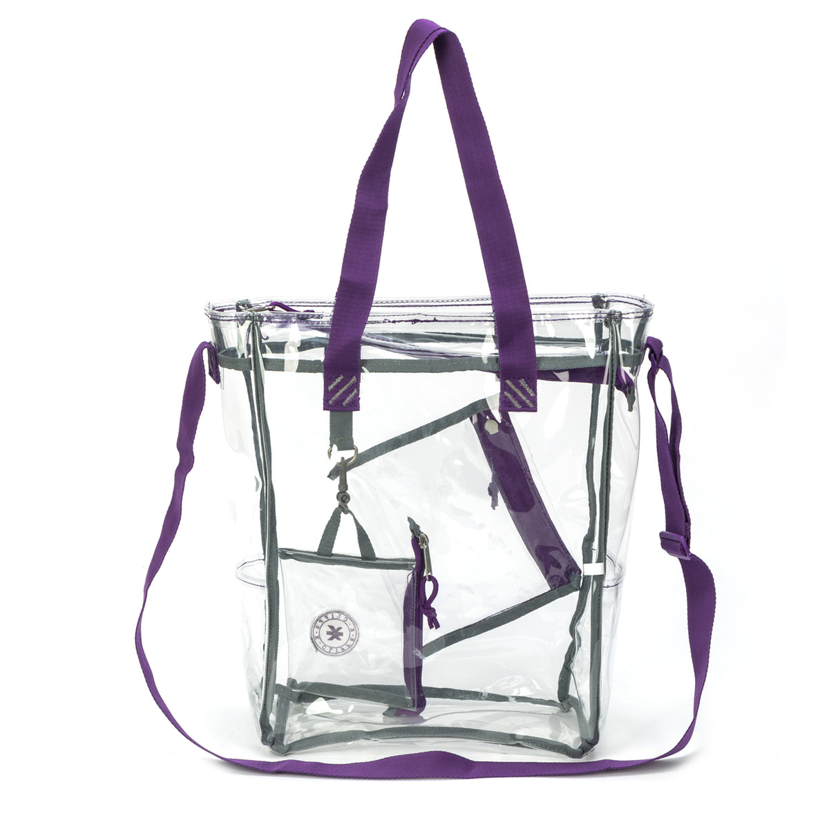 K-cliffs 12 inch Clear PVC Messenger Bag