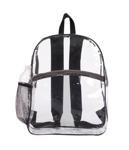 K-Cliffs 15.5" Clear School Backpack See Through Elementary-Adult  Daypack