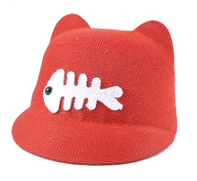 Load image into Gallery viewer, 6&quot; Diameter Mesh Hat with Ears and a Fish Stitched on The Hat