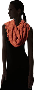 Knitted Ruffle Soft Infinity Loop Scarf  Warm Winter  Stretchy Elegant Neck Warmer