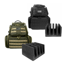 Load image into Gallery viewer, K-Cliffs Shooting Range Pistol Backpack can hold 4 Handguns Mag Storage w/EVA pistol cradle