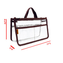 Load image into Gallery viewer, K-Cliffs Clear Cosmetic Purse/Make-up Organizer w/ 2 Zippered Compartments