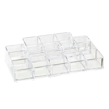 K-Cliffs Clear Acrylic Makeup Organizer with 13 Compartments