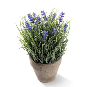 Artificial Provence Grass with Lavender Purple Flowers Plant