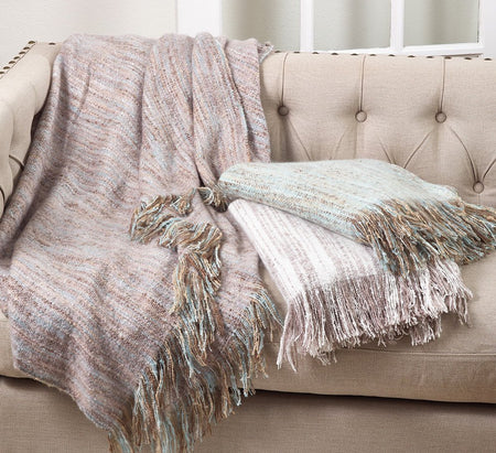 K-Cliffs - Faux Mohair Shabby Chic Throw Blanket - 50"x60"